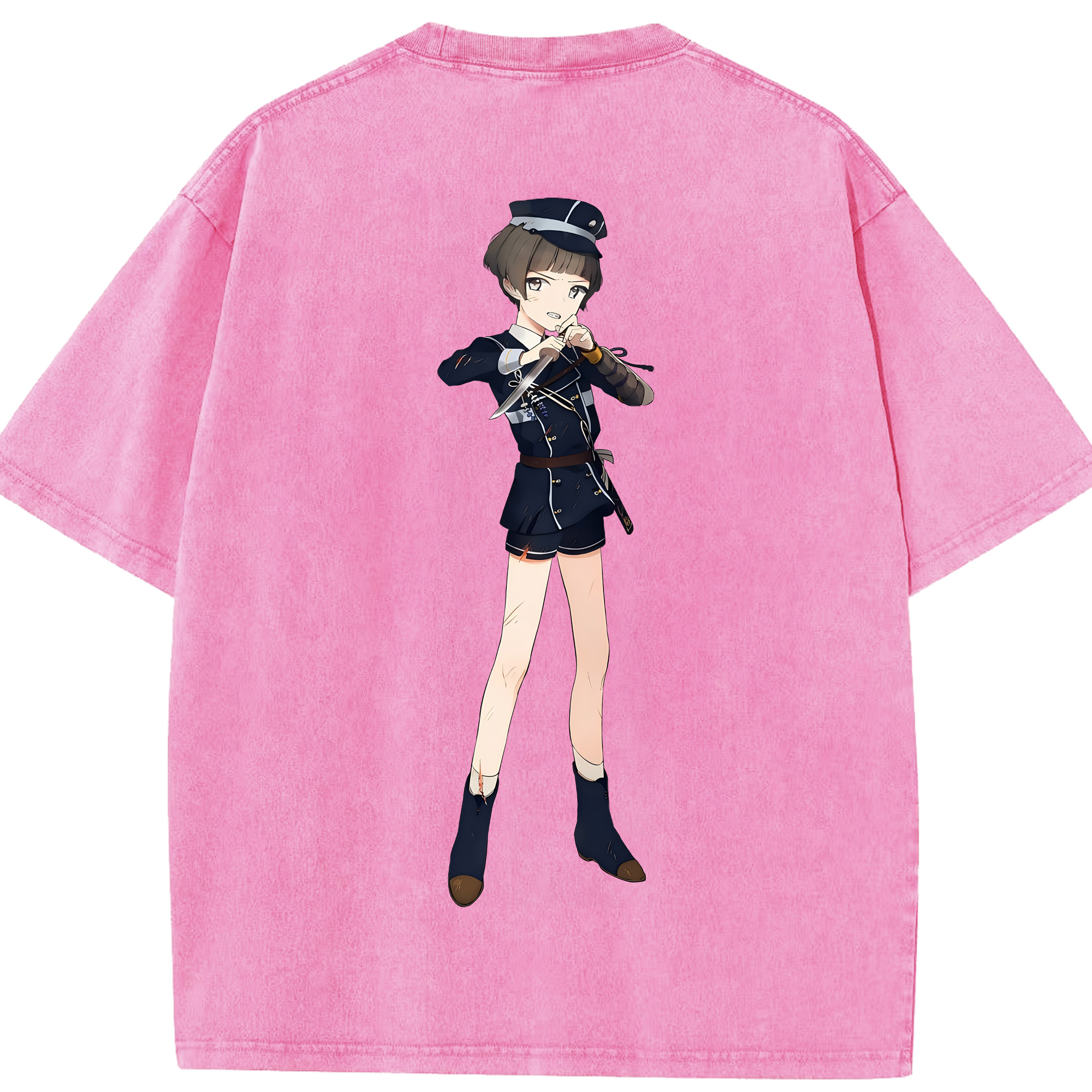 （画像用） 刀剣乱舞 Touken Ranbu 綿100% ヴィンテージ風 半袖Tシャツ（背面プリント）